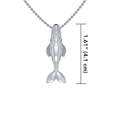 Sterling Silver Northern Right Whale Pendant TPD5215 - Jewelry